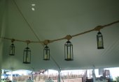 Lanterns Hung from the Tent Ceiling
